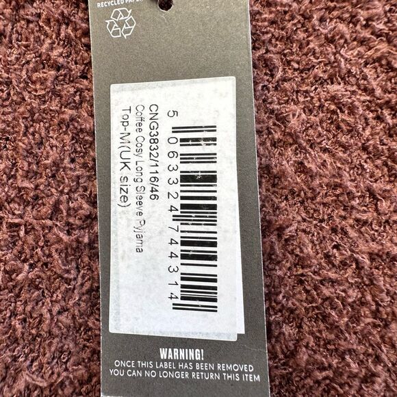 PRETTYLITTLETHING Coffee Cosy Long Sleeve Pyjama Top M NWT - Picture 7 of 13